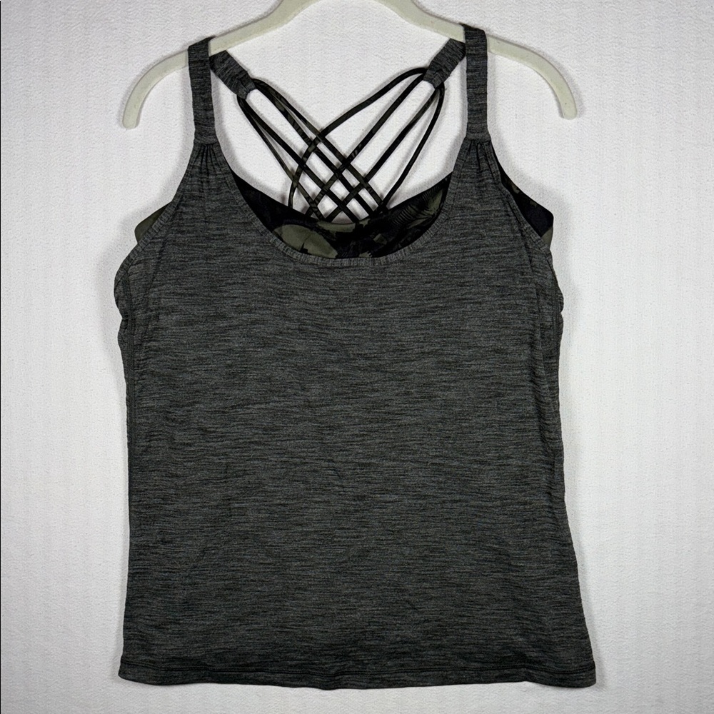 Lululemon Athletica Charcoal Strappy Tank Top